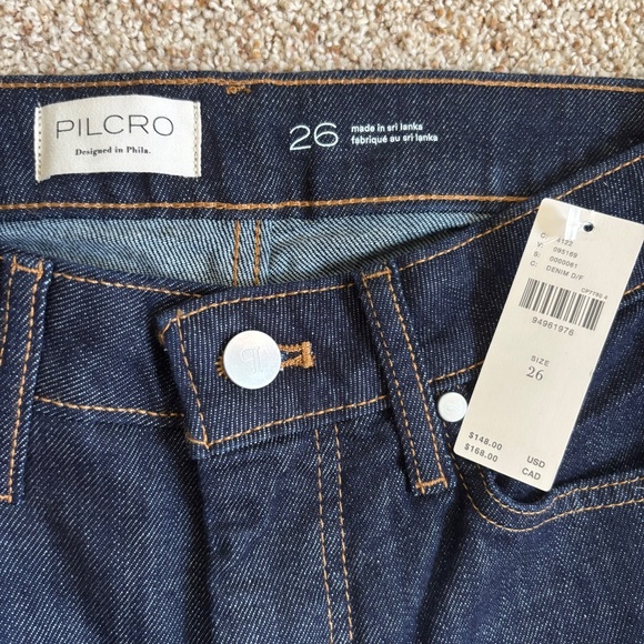 Anthropologie Pilcro high-rise wide cuff flocked jeans - Picture 3 of 4